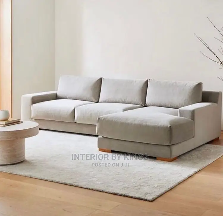 L-Shaped Fabric Sofa Can Be Made in Colors of Your Choice