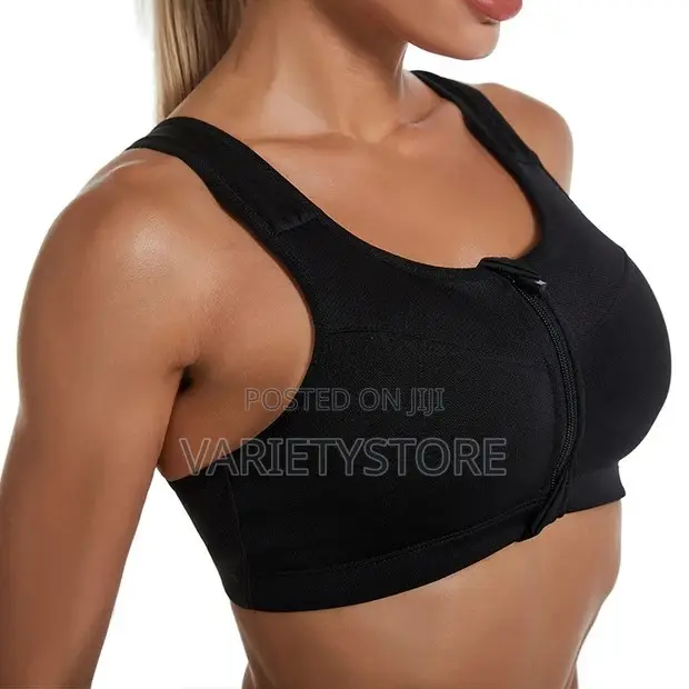 Women Front Zipper Shockproof Sports Bras