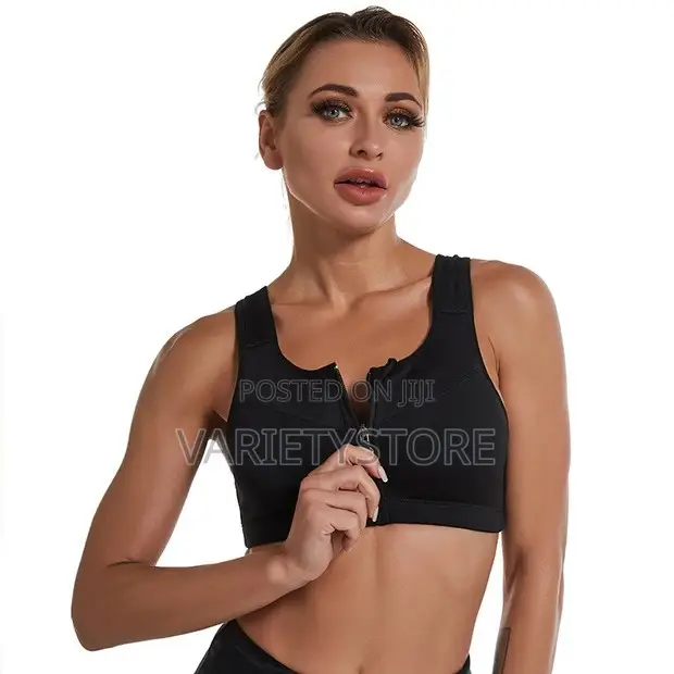 Women Front Zipper Shockproof Sports Bras
