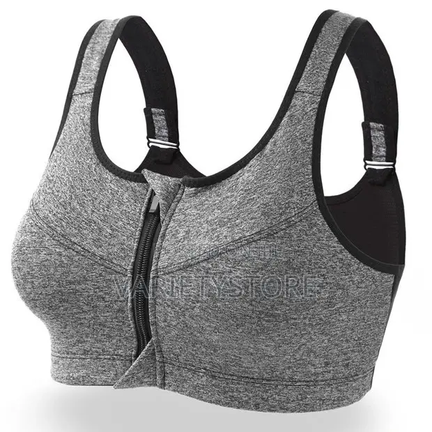 Women Front Zipper Shockproof Sports Bras