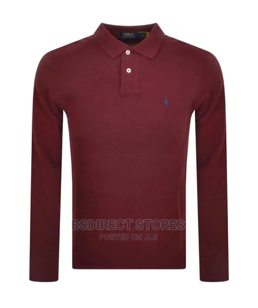 Polo Ralph Lauren Burgundy Pima Cotton Knitted Long Sleeve
