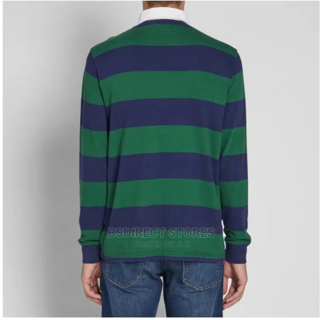 Polo Ralph Lauren Stripe Rugby Shirt French Navy/ New Forest