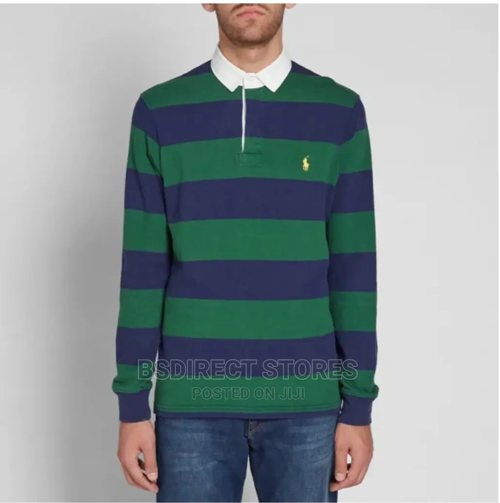 Polo Ralph Lauren Stripe Rugby Shirt French Navy/ New Forest