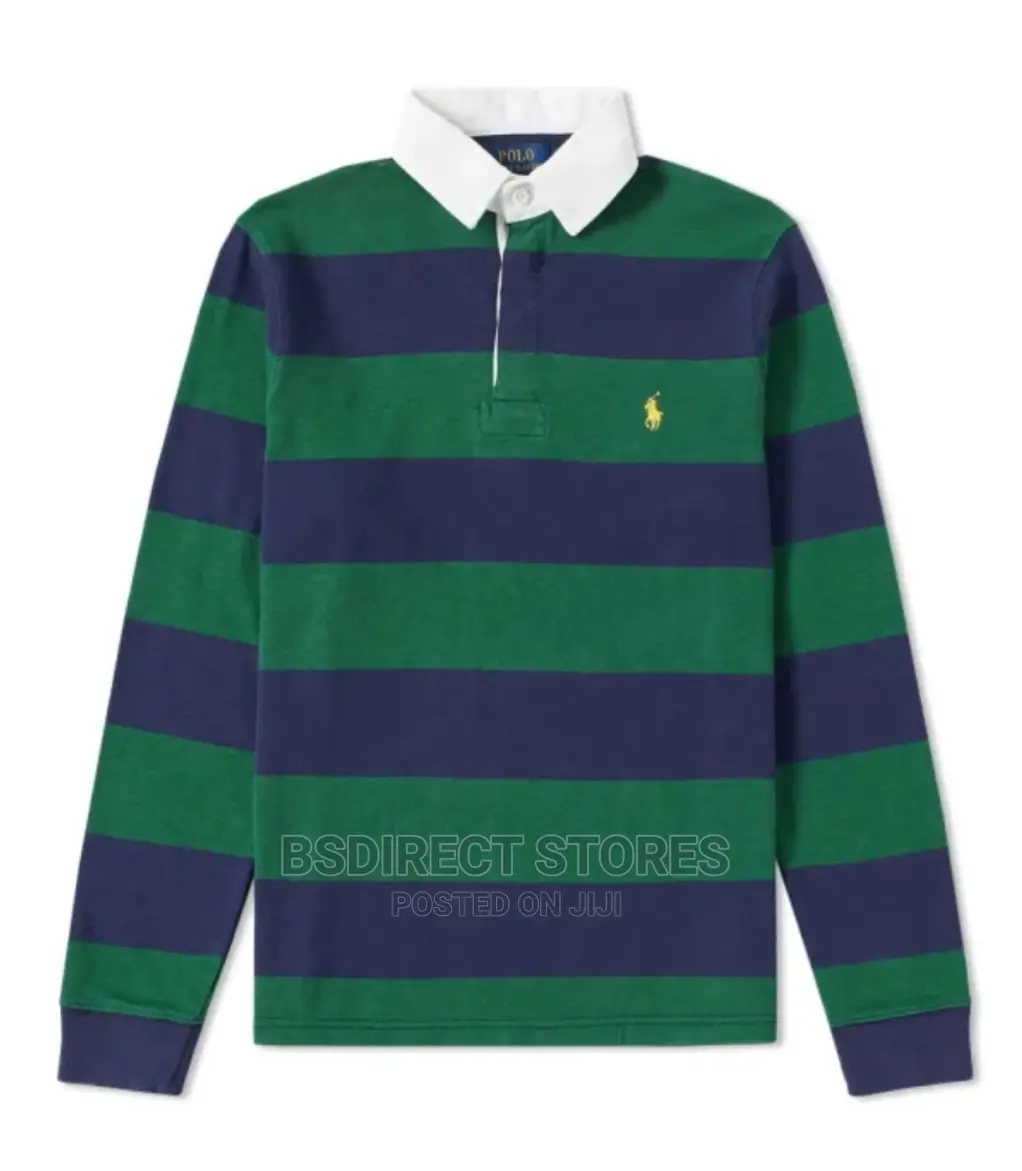 Polo Ralph Lauren Stripe Rugby Shirt French Navy/ New Forest