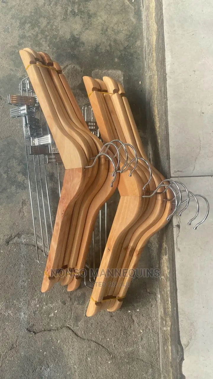 Wooden Clip Hangers With Clips