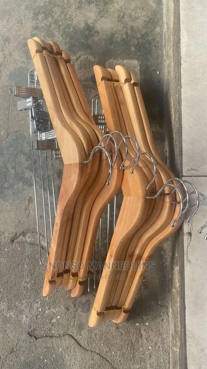 Wooden Clip Hangers With Clips