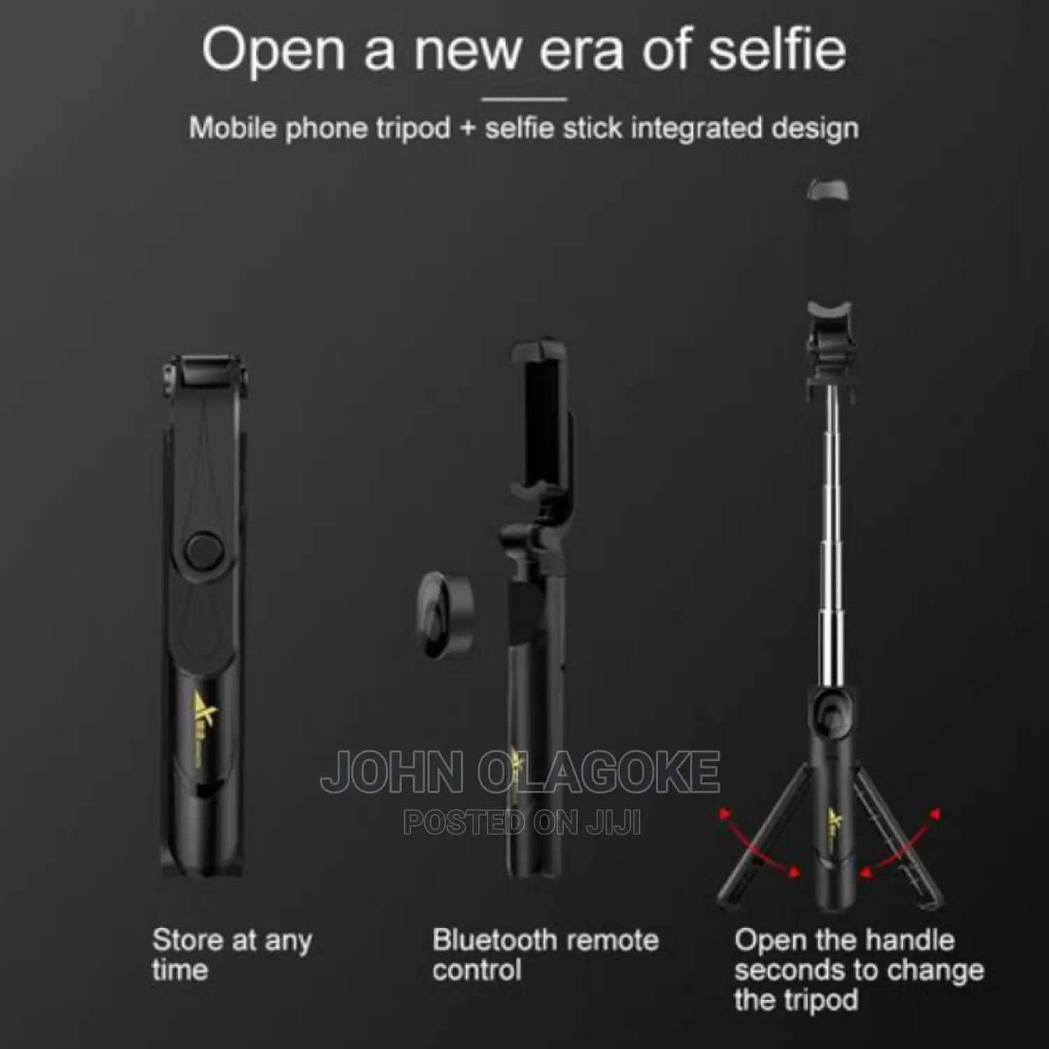 Selfie Stick With Bluetooth Camera Shutter and Tripod Stand
