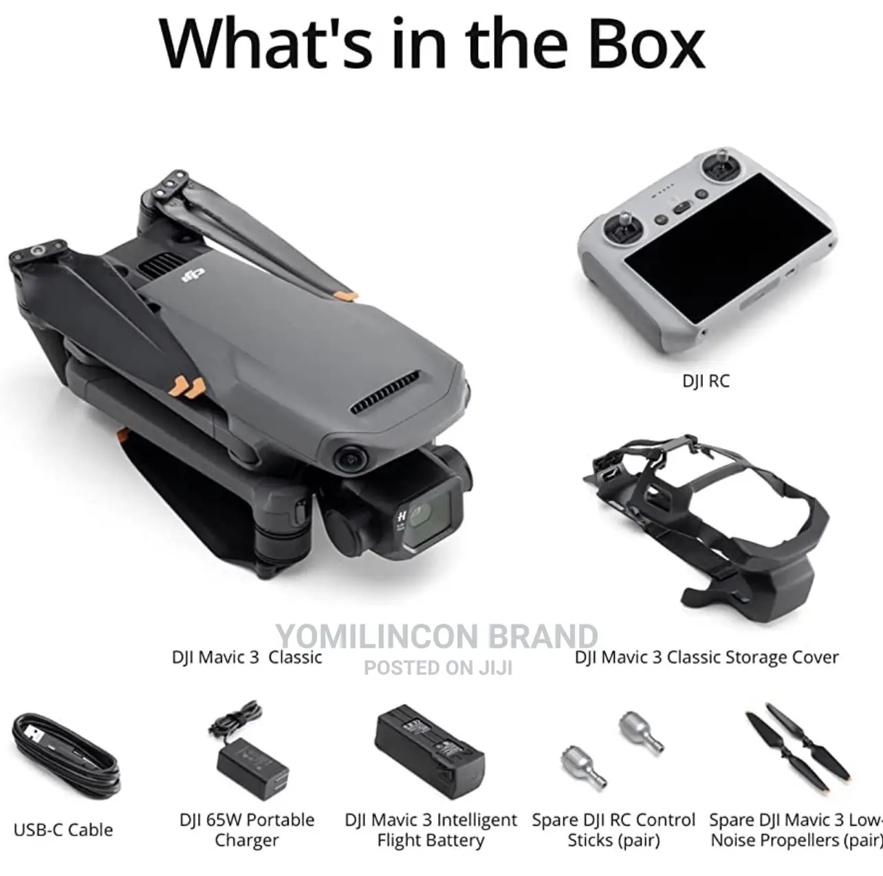 DJI Mavic 3 Classic (DJI RC), Drone With 4/3 CMOS Hasselblad