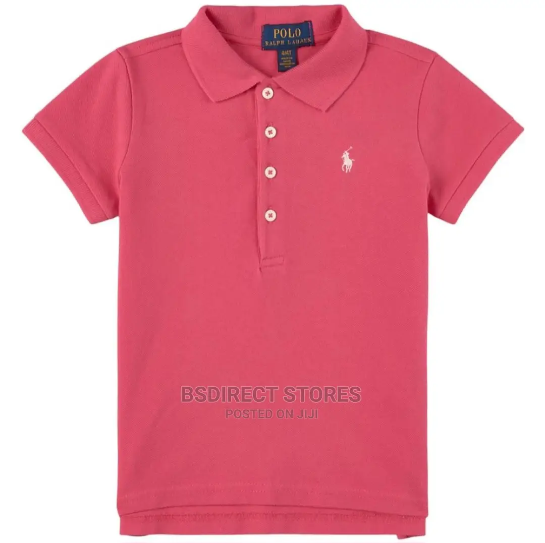 Polo Ralph Lauren Pink Girls Stretch Cotton Mesh Polo Shirt