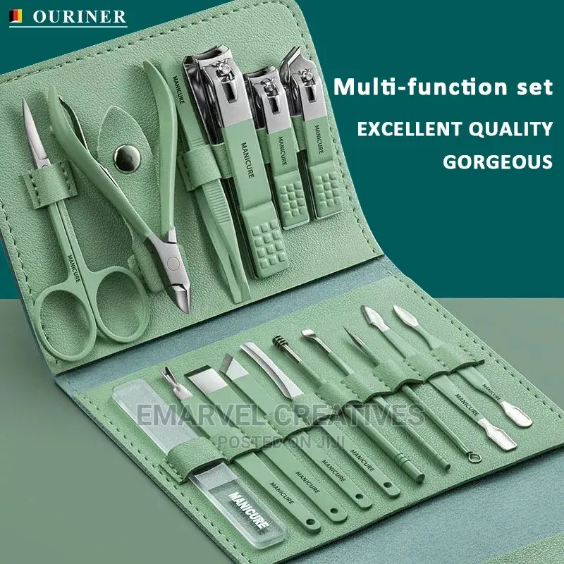 New 12-16pcs/Set Nail Cutter Set Stainless Steel Nail