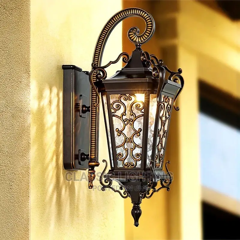 European Style Outdoor Wall Lamp Waterproof Courtyard Lamp