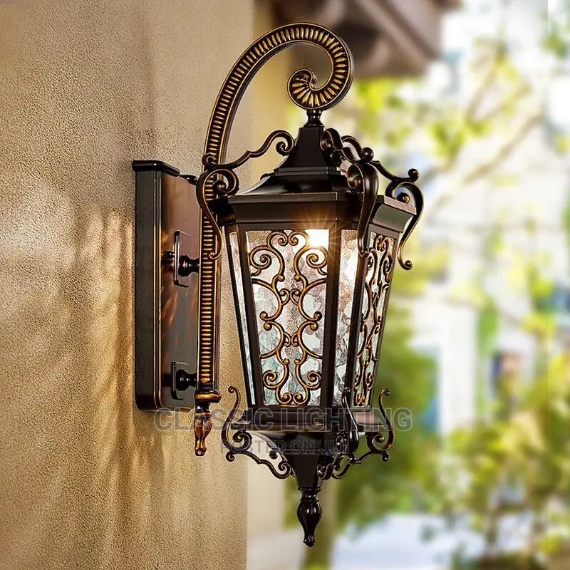 European Style Outdoor Wall Lamp Waterproof Courtyard Lamp