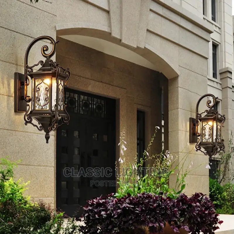 European Style Outdoor Wall Lamp Waterproof Courtyard Lamp