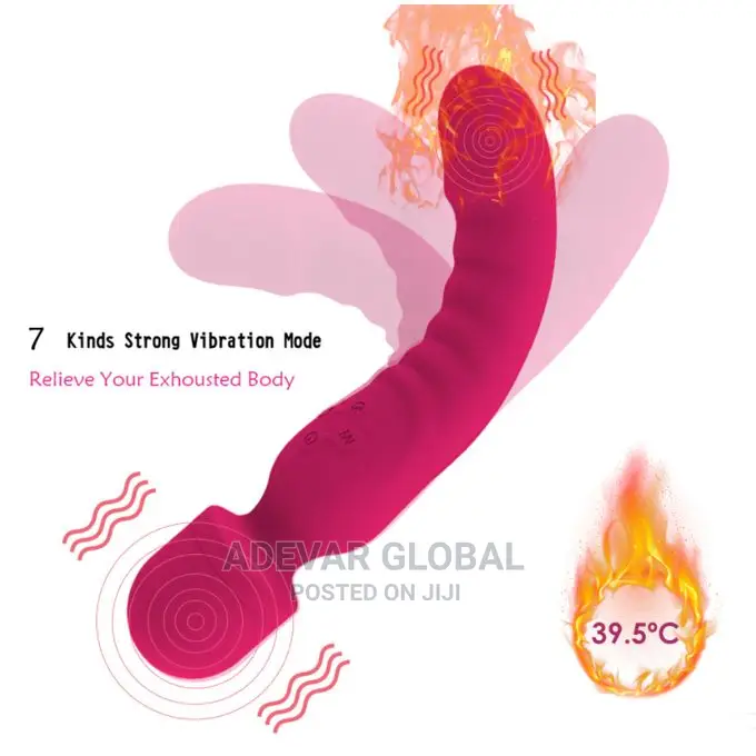 2 in 1 Magic Wand Heated Women Vibrator Clitoris Stimulator