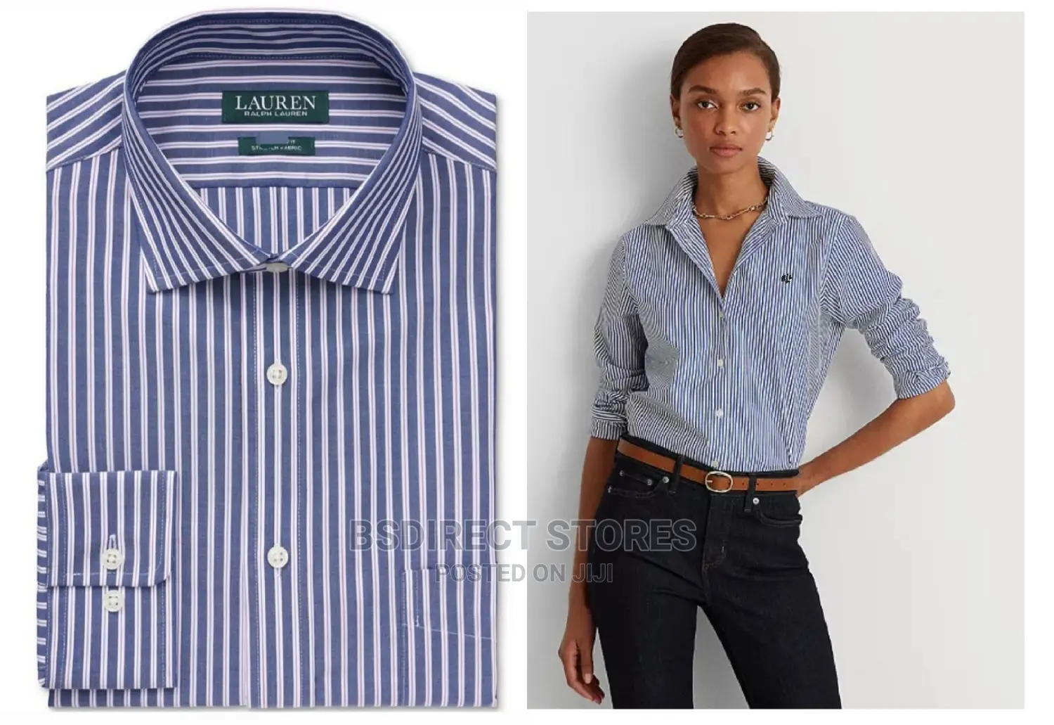 Lauren By Ralph Lauren Women's Shirt RLL Stripe Dress Shirt