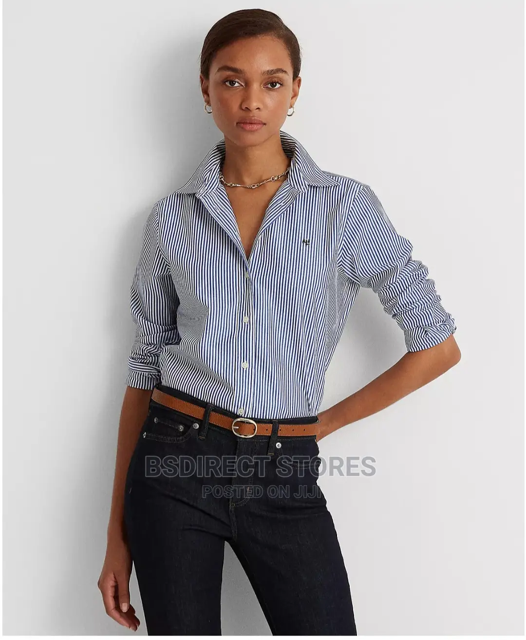 Lauren By Ralph Lauren Women's Shirt RLL Stripe Dress Shirt
