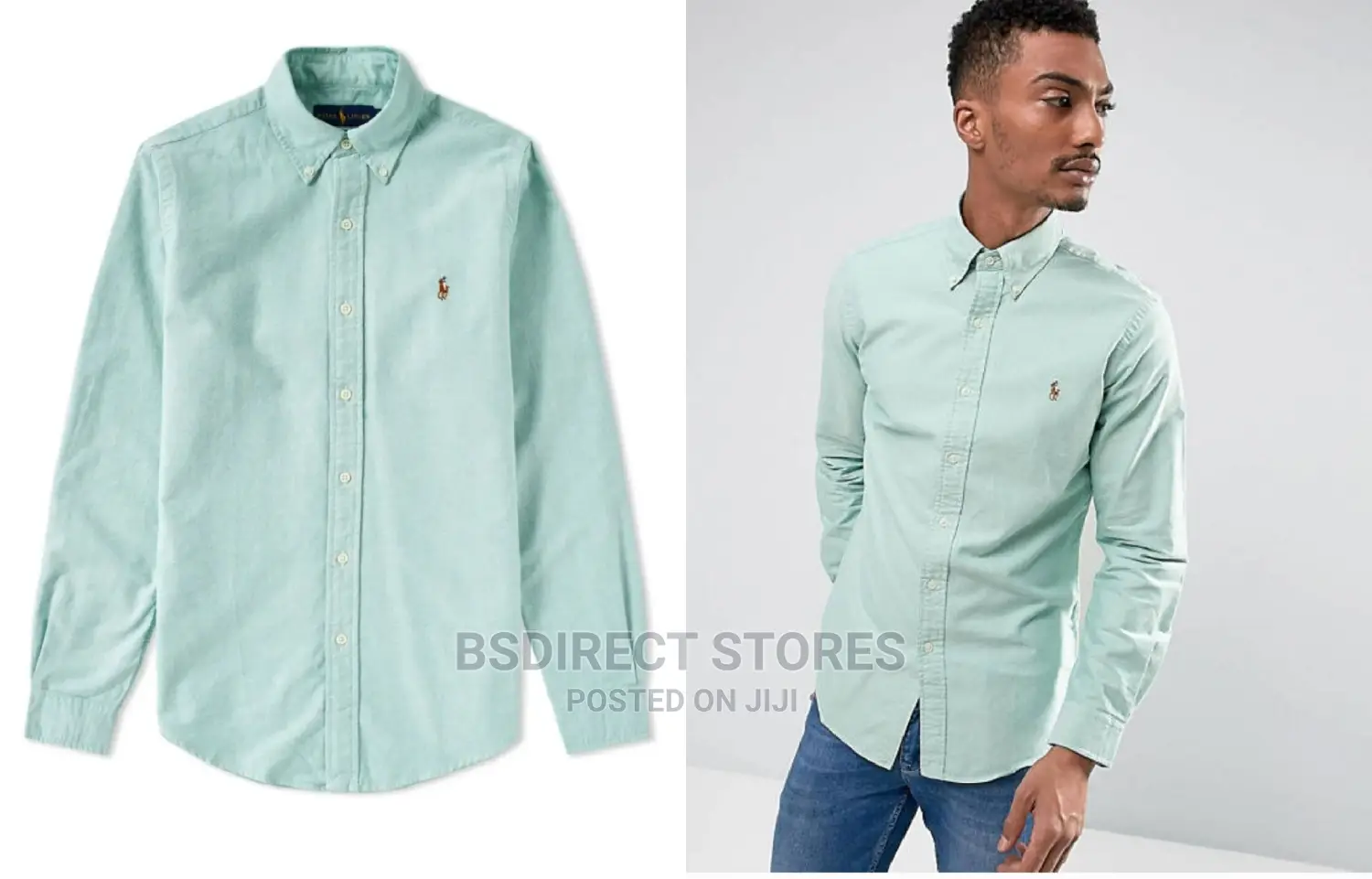 Polo Ralph Lauren Green Slim Fit Button Down Oxford Shirt