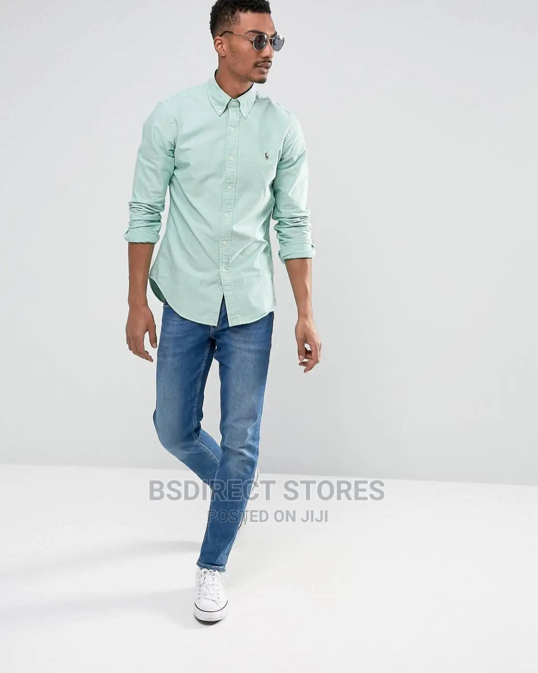 Polo Ralph Lauren Green Slim Fit Button Down Oxford Shirt