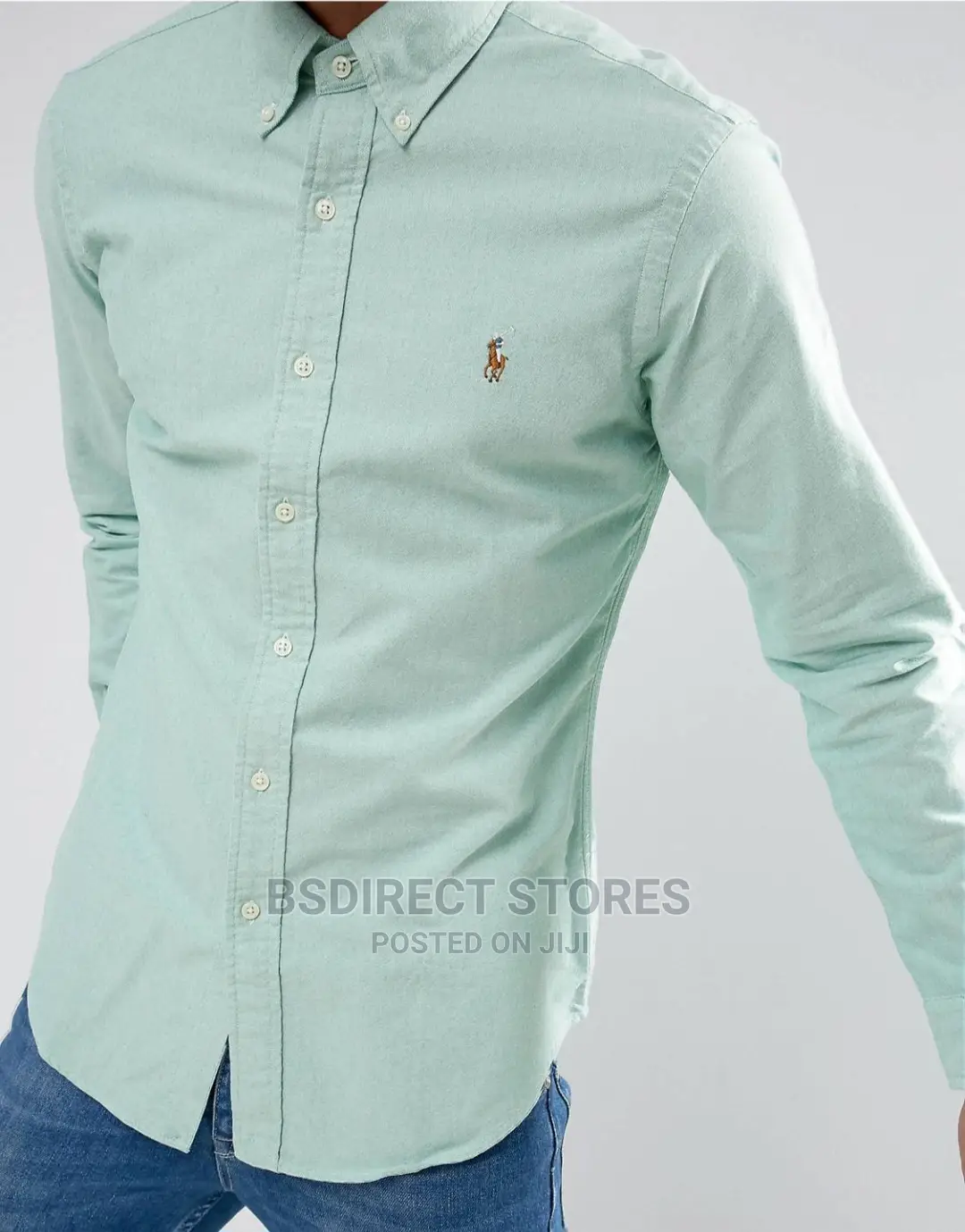Polo Ralph Lauren Green Slim Fit Button Down Oxford Shirt