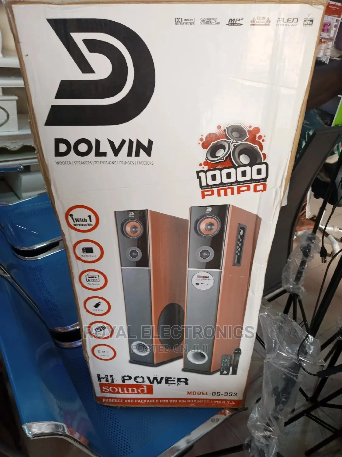 Authentic Dolvin Bluetooth Tower Sound Speakers - Ds-333