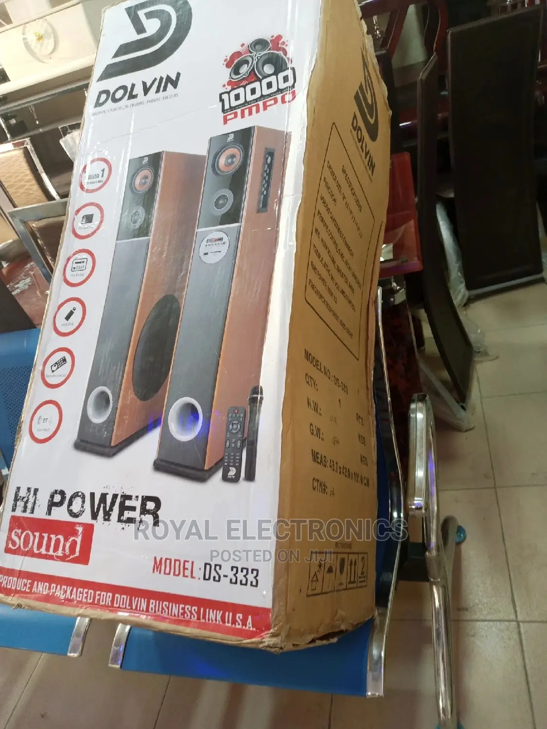 Wireless Dolvin Bluetooth Tower Sound Speakers - Ds-333