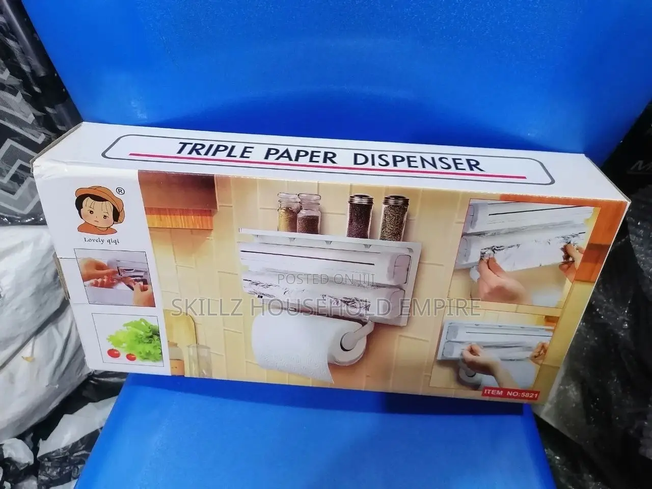 Triple Kitchen Dispenser for (Foil Wrap,Tissue Cling Film)