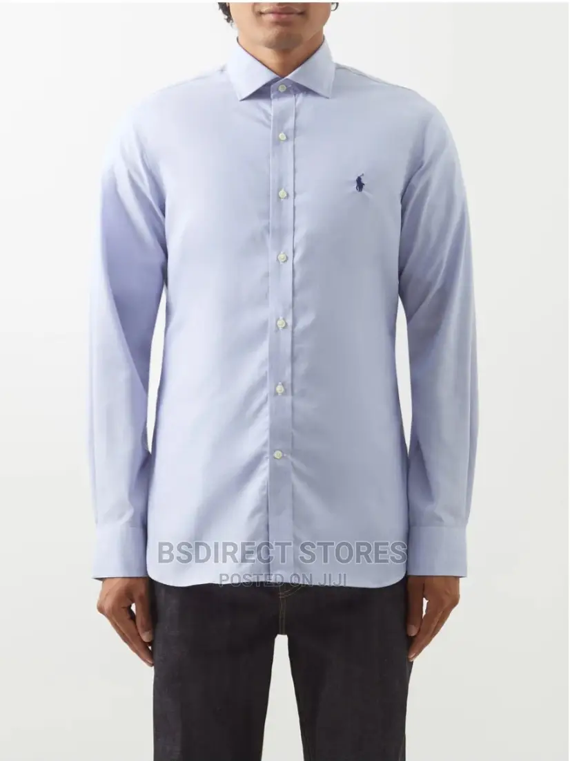 Polo Ralph Lauren Light Blue/White Slim Fit Poplin Shirt
