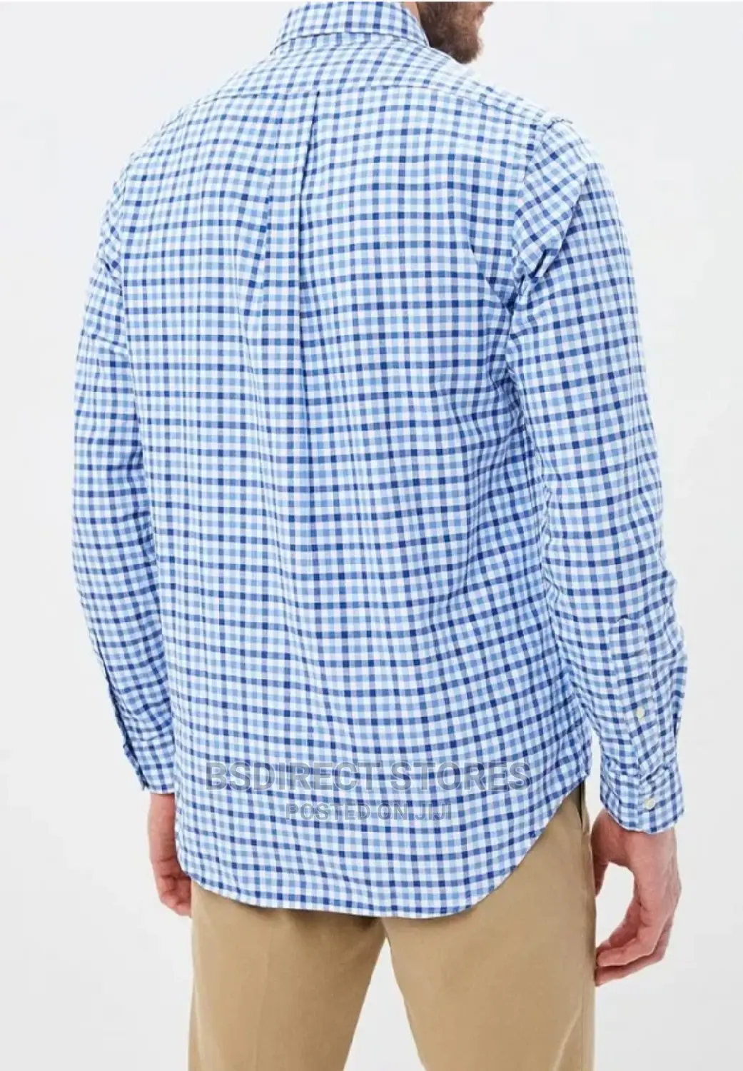 Polo Ralph Lauren Classic Fit Plaid Oxford Shirt Cabana Blue