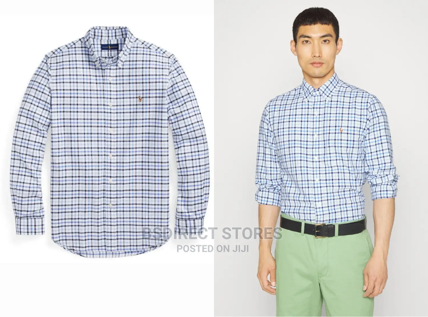 Polo Ralph Lauren Blue Multi Custom Fit Oxford Checked Shirt