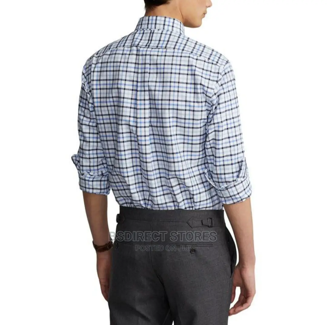 Polo Ralph Lauren Blue Multi Custom Fit Oxford Checked Shirt