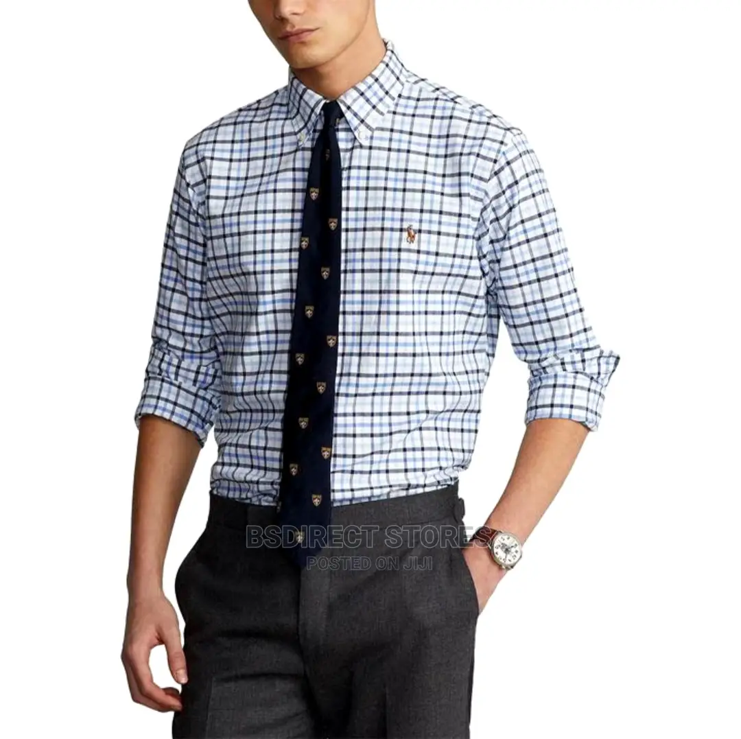 Polo Ralph Lauren Blue Multi Custom Fit Oxford Checked Shirt