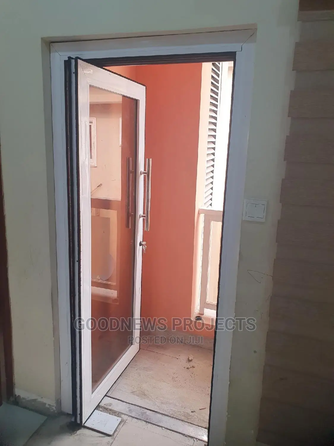 White Aluminium Swing Door