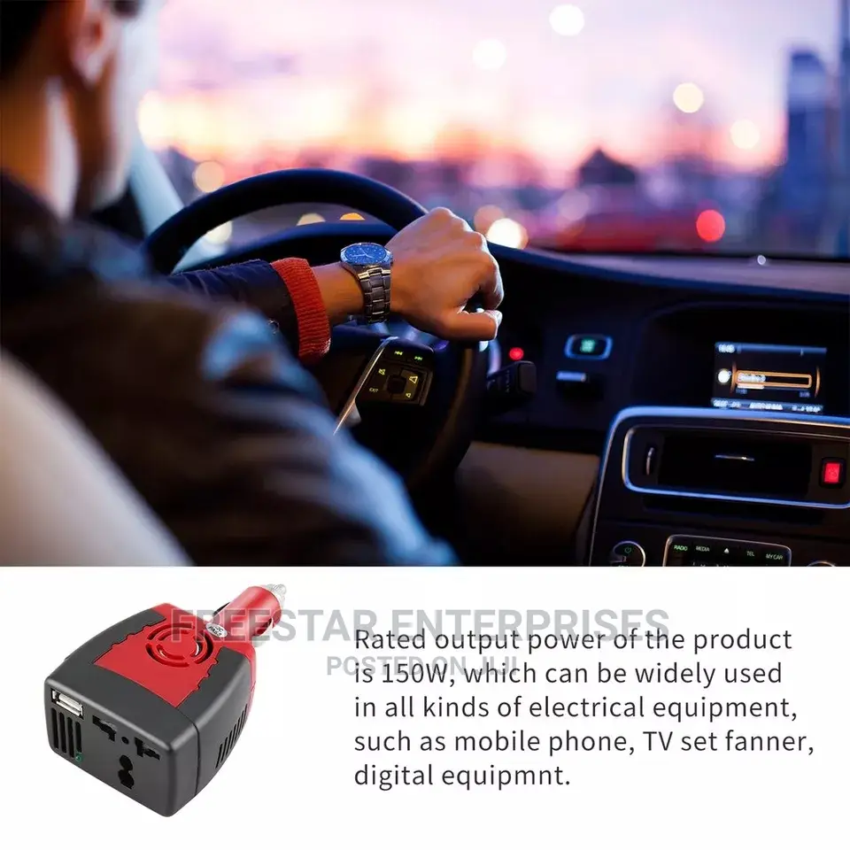 150 Watt Car Inverter. 150watt Inverter. Car Power Inverter.