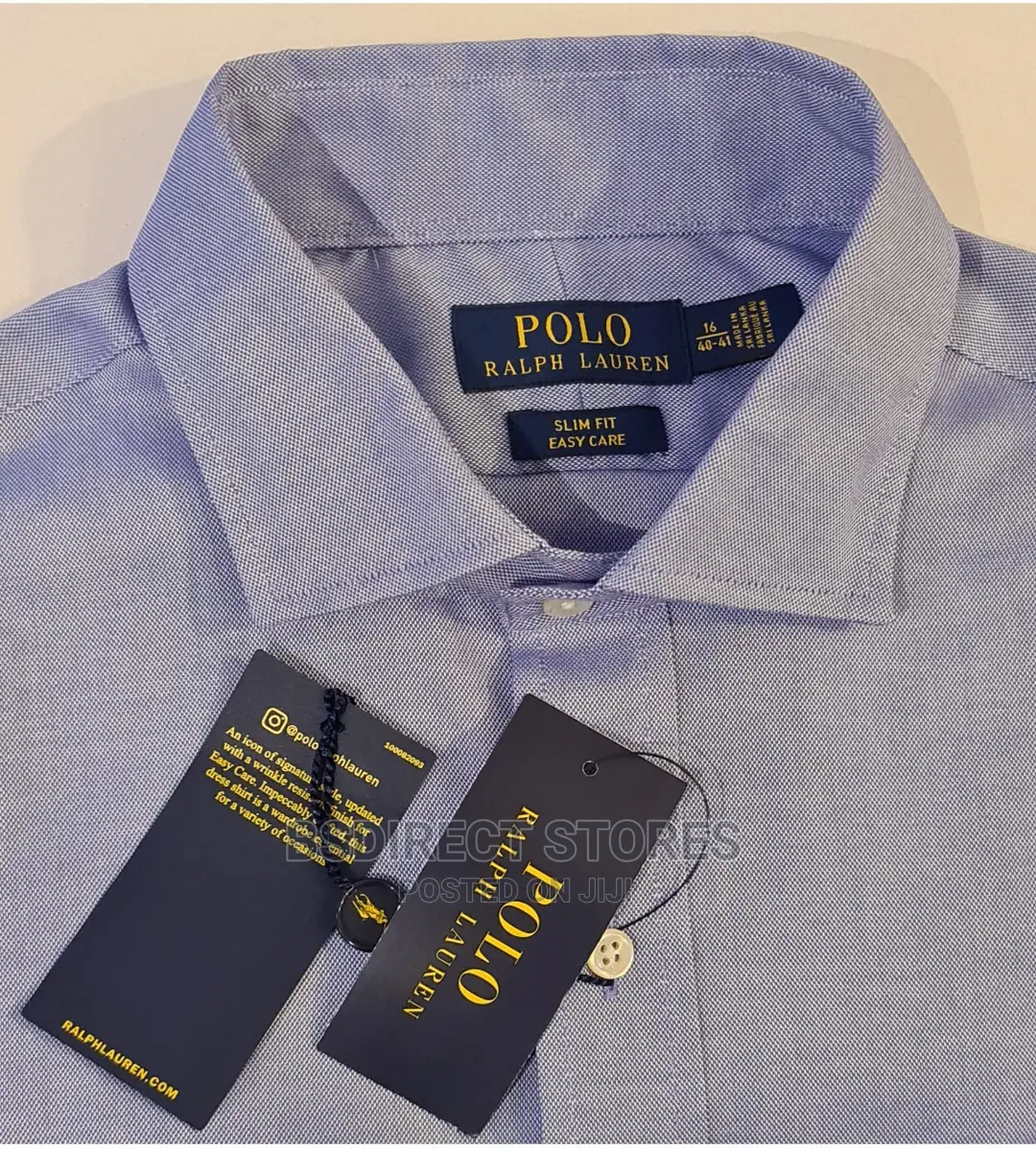 Polo Ralph Lauren Light Blue/White Slim Fit Poplin Shirt