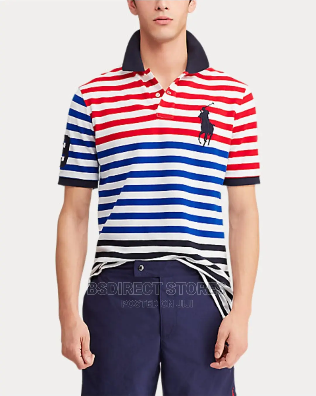 Polo Ralph Lauren Classic Fit Striped Mesh Polo Polo Shirts
