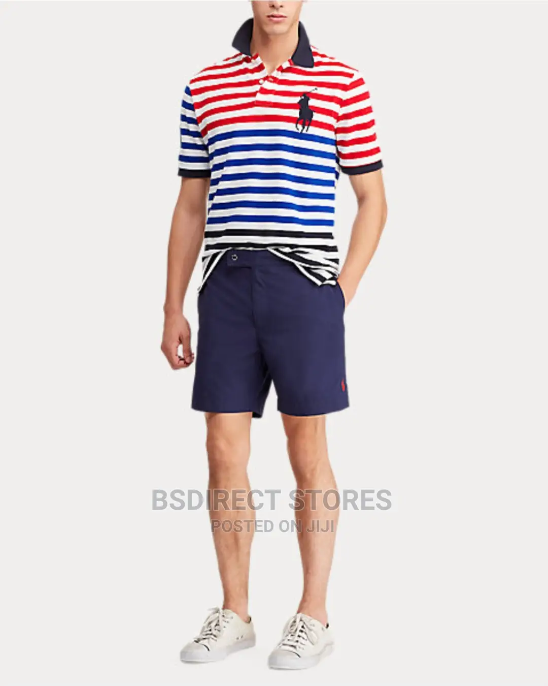 Polo Ralph Lauren Classic Fit Striped Mesh Polo Polo Shirts
