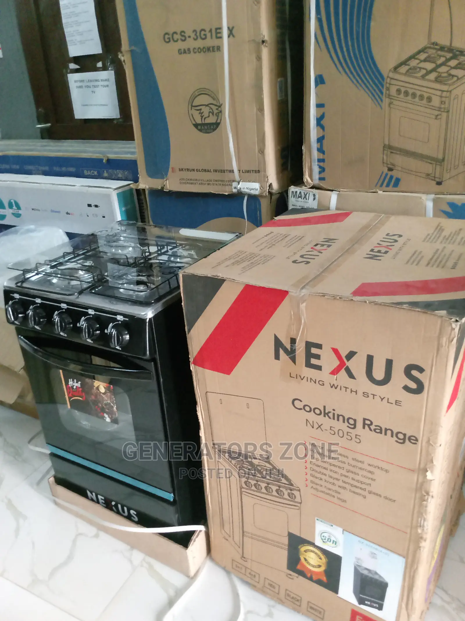 Nexus Cooker-Nx-5055b Adjustable Leg + Oven+Tray