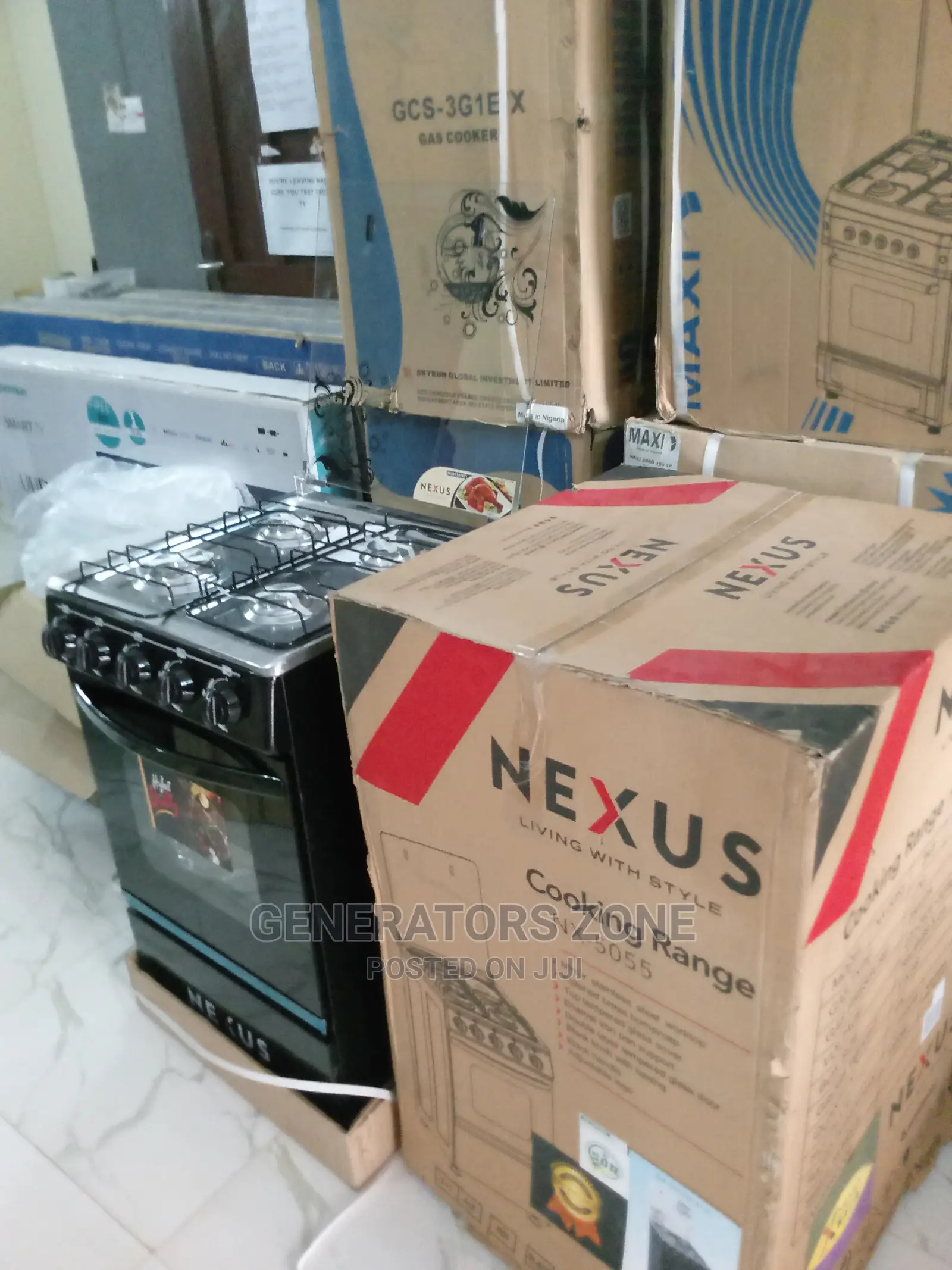 (3+1) Nexus Cooker 3 Gas Cooker + GLASS LID+Tray| Nx-5055b