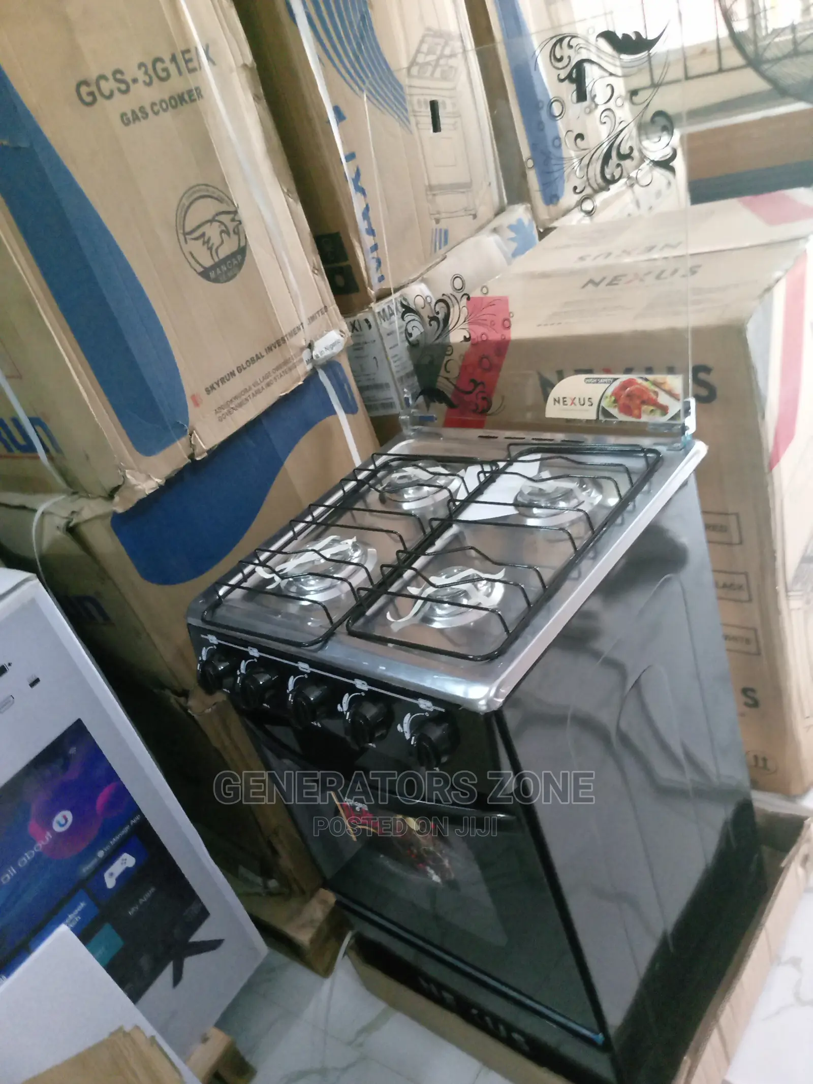 Nexus 4 Burner Adjustable Leg Gas Cooker ( Nx-5055b)+ Oven