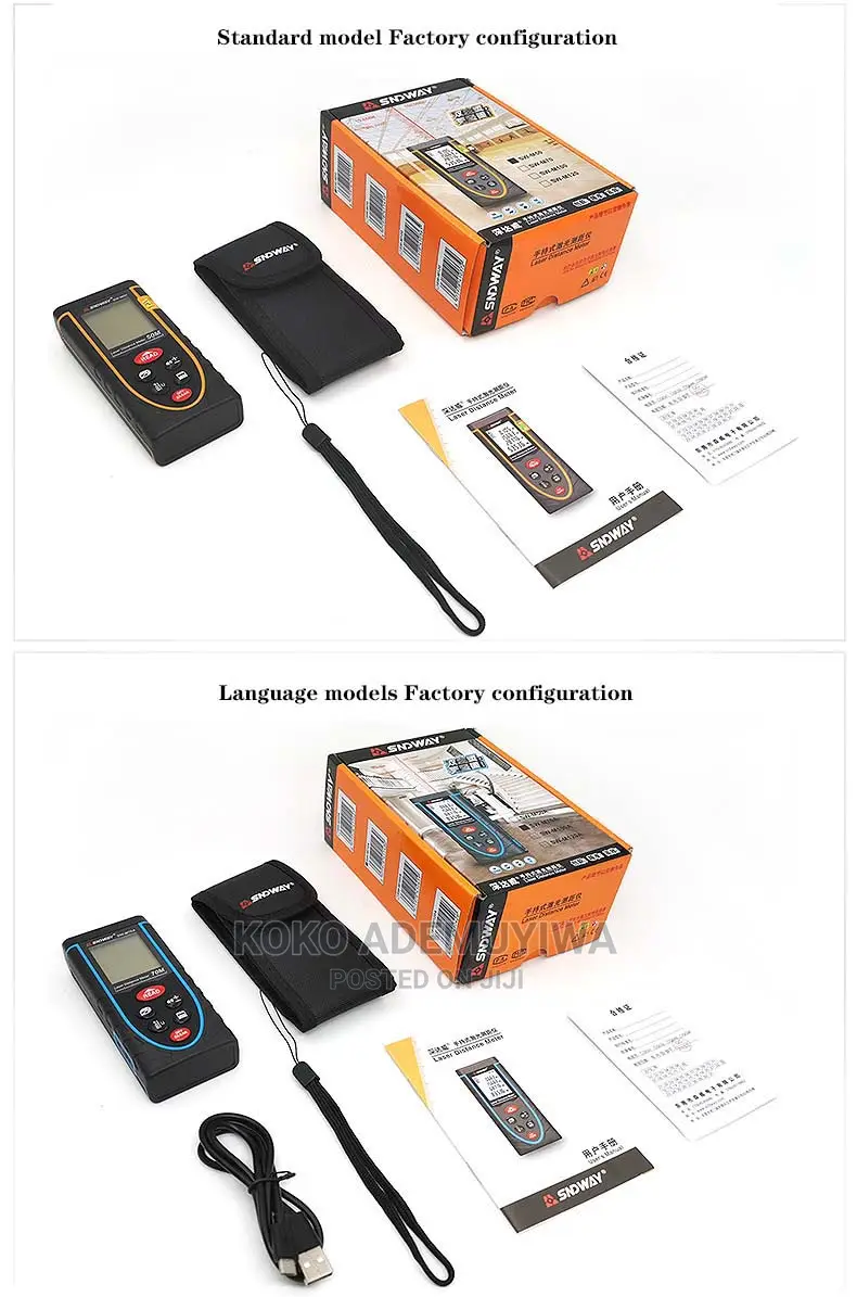 Laser Distance Meter 50M Tape Measurement