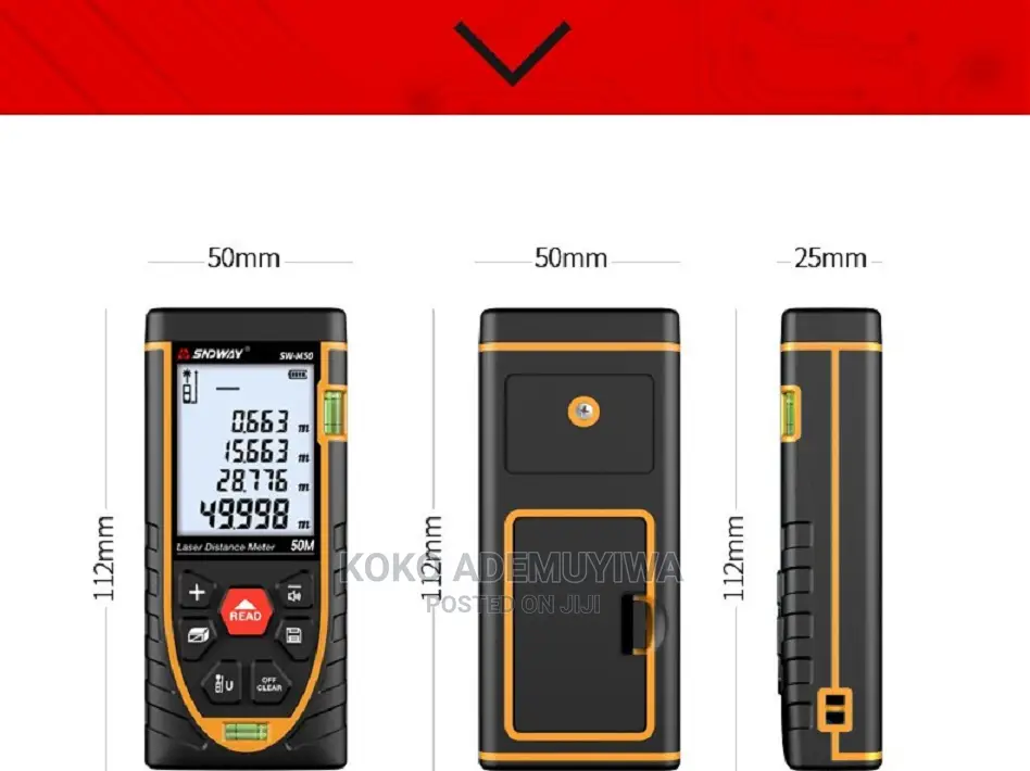 Laser Distance Meter 50M Tape Measurement