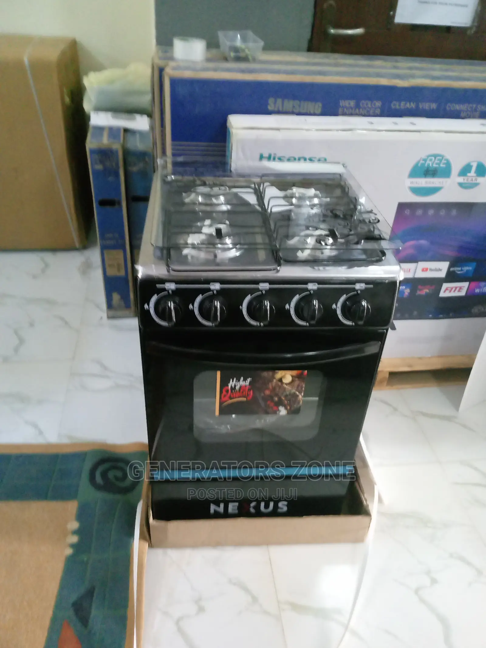 Nexus 4 Burner Standing Gas Cooker (4+0) Nx-5055b With Oven
