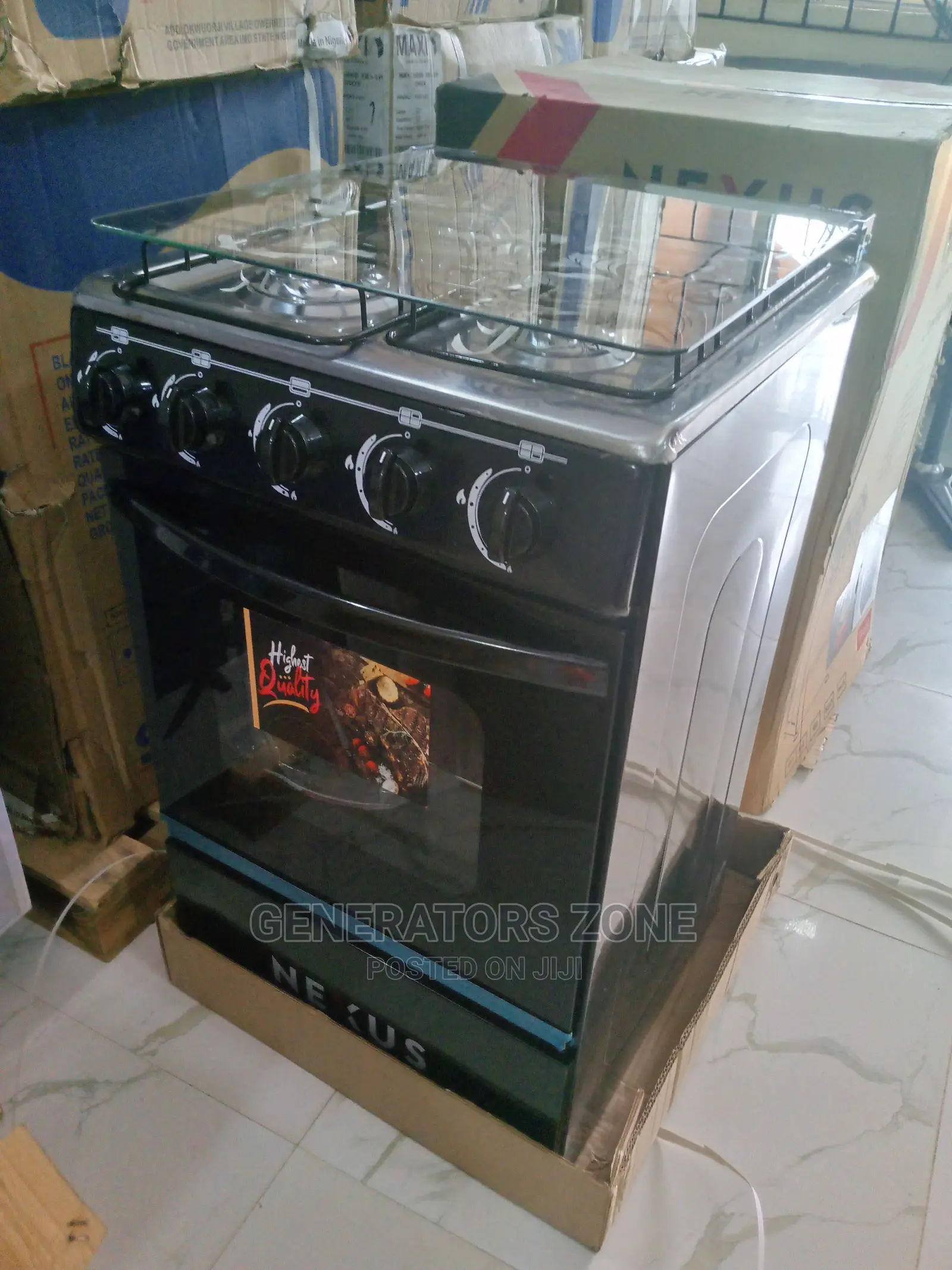 Nexus 4 Burner Standing Gas Cooker (4+0) Nx-5055b With Oven