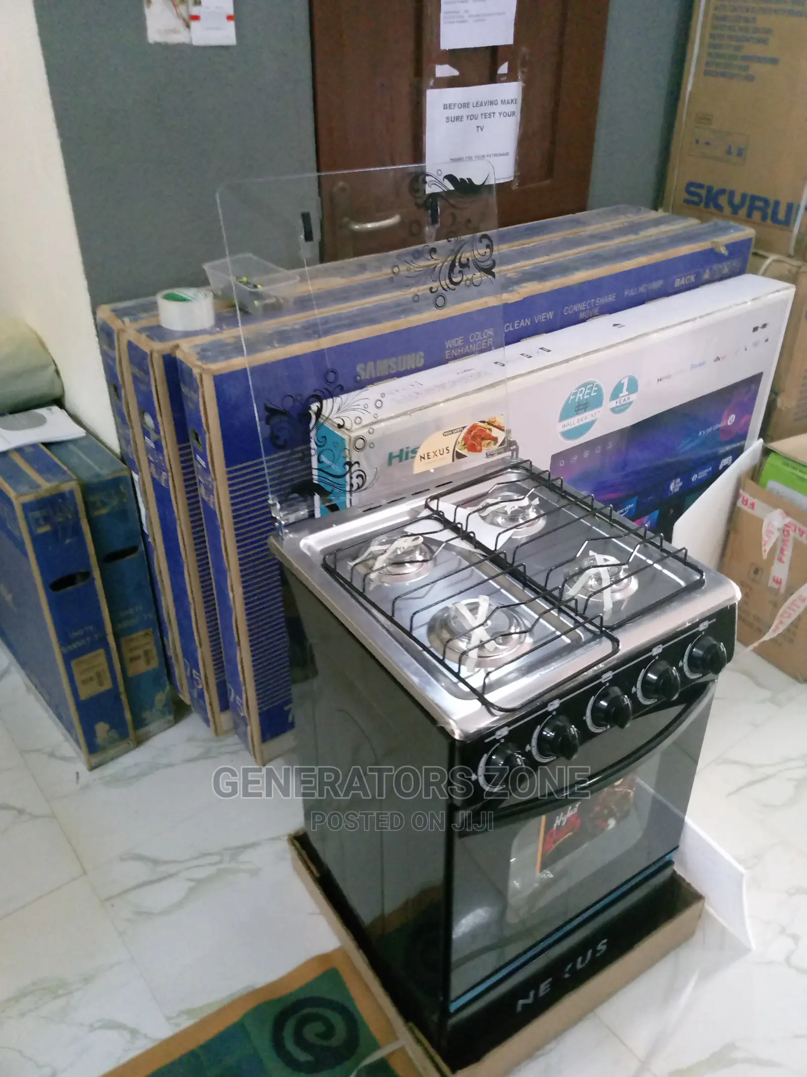Nexus 4 Burner Gas Cooker With Bottom Oven-Nx-5055b