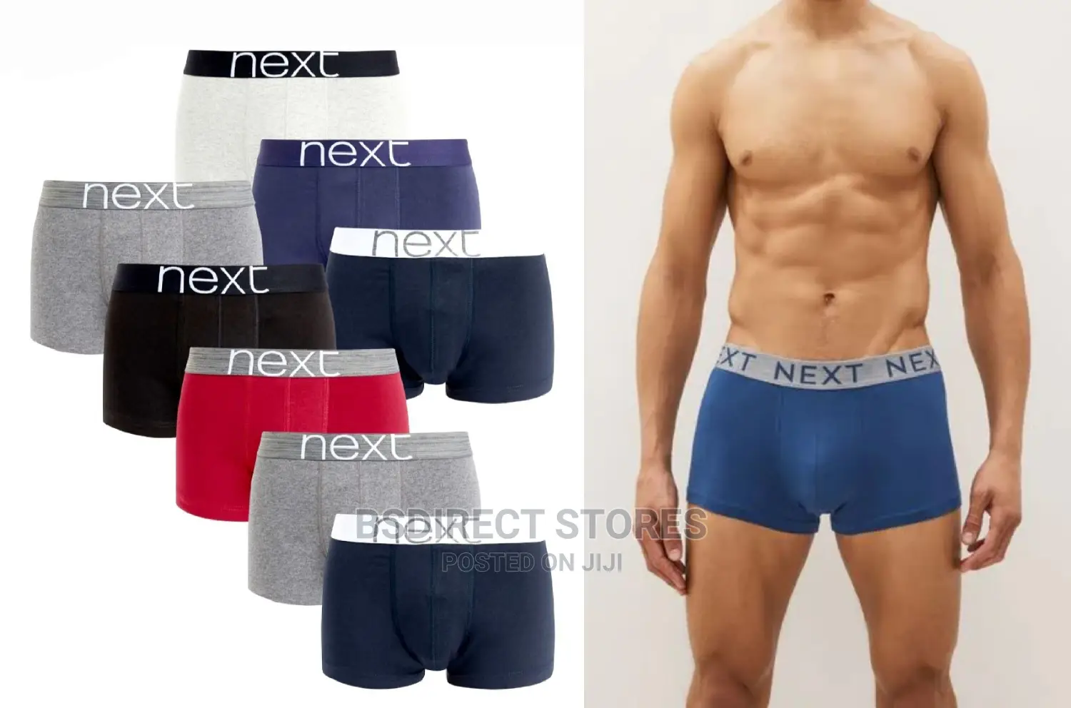 NEXT Core Mixed Colour Hipsters Luxury Cotton Boxers 8 Pack