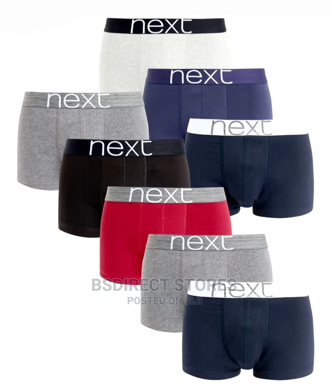 NEXT Core Mixed Colour Hipsters Luxury Cotton Boxers 8 Pack