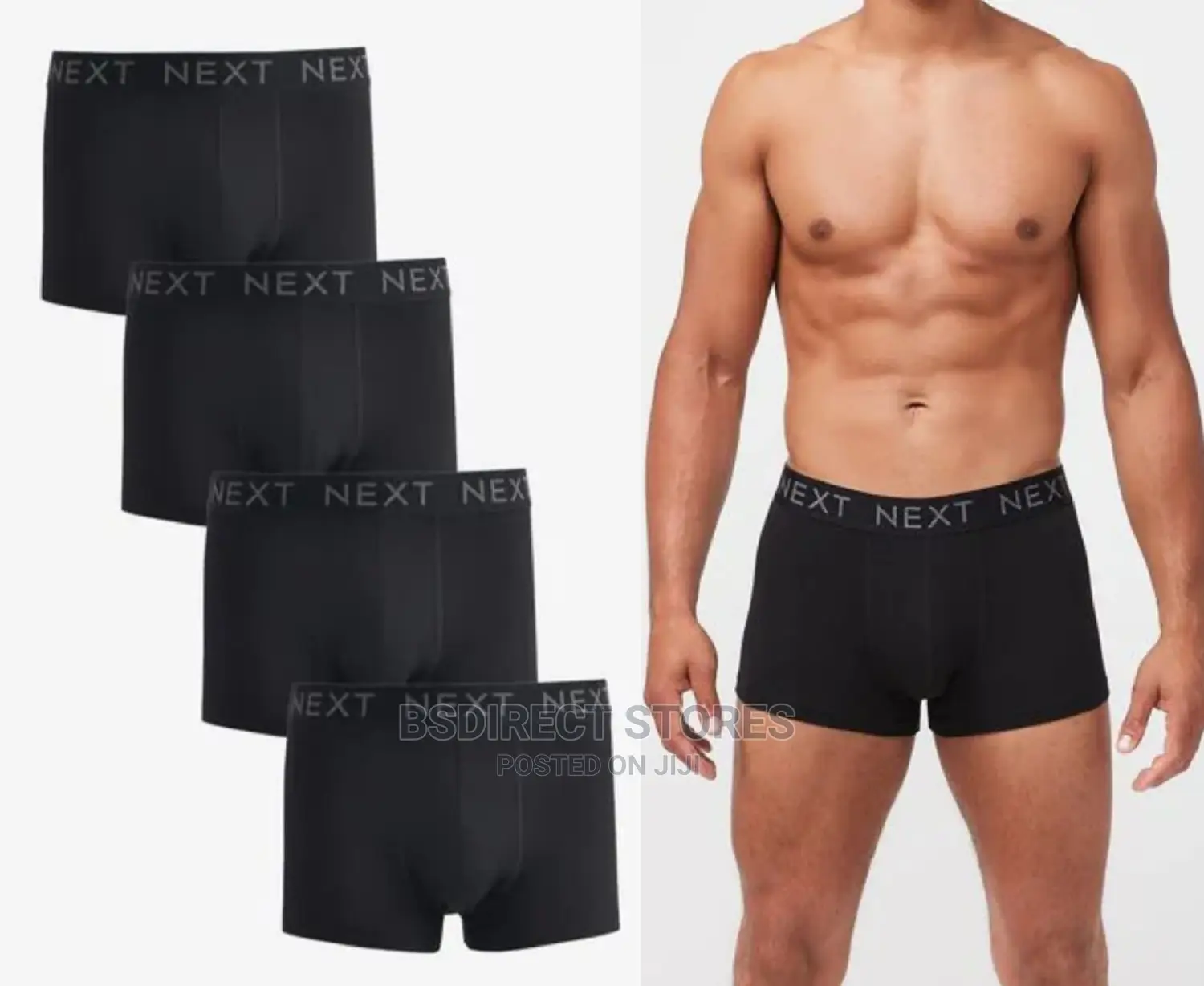NEXT Hipsters Black Luxury Men Cotton Boxers Pack Of Four