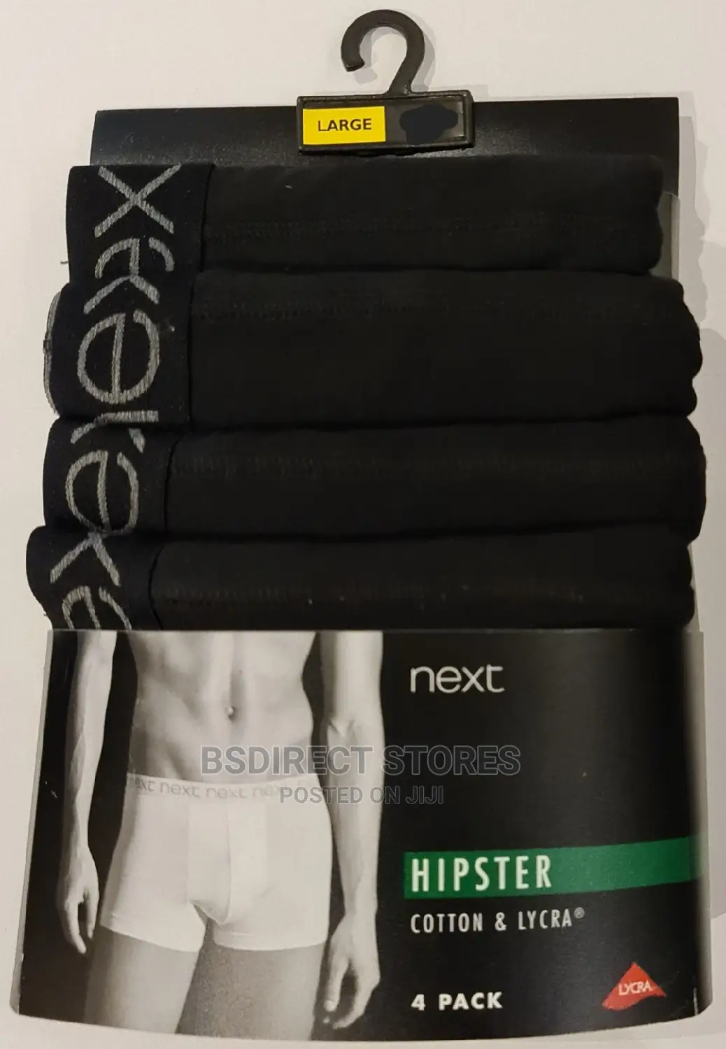 NEXT Hipsters Black Luxury Men Cotton Boxers Pack Of Four