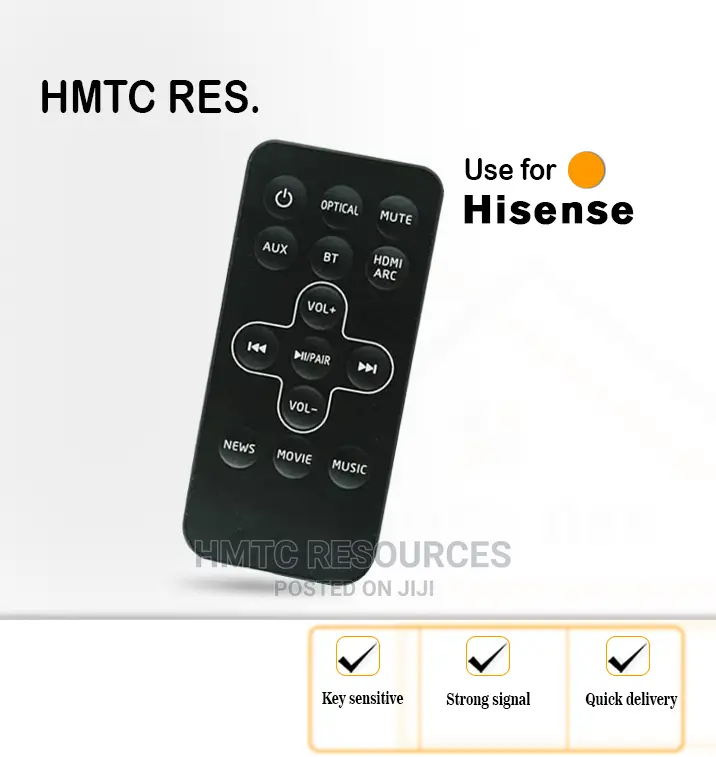 Hisense 2.1 Soundbar Remote Control.
