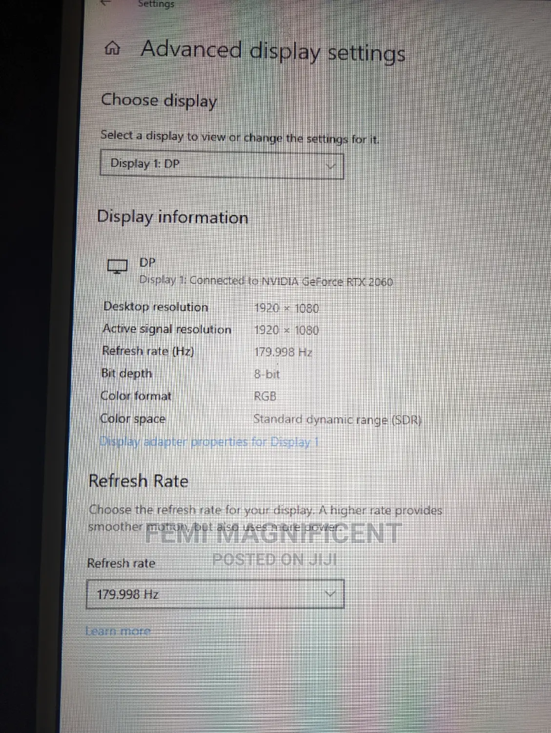 Gaming Monitor Newsync 32 Inches IPS 180HZ High Refresh Rate